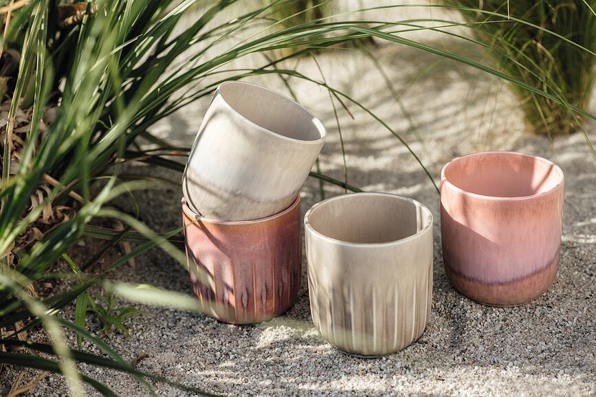 Perlemor Coral Tasses 350 ml, Lot de 2