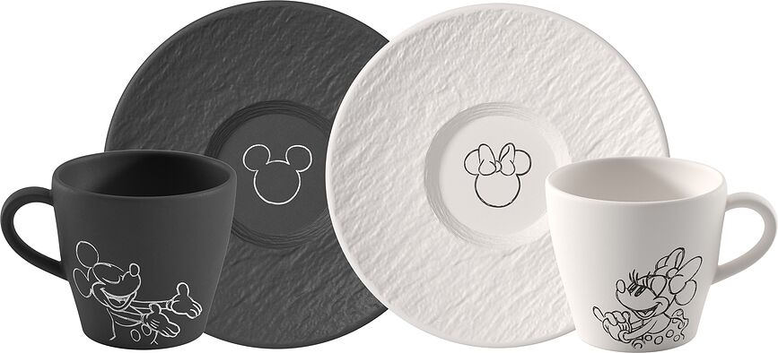 Φλιτζάνια καφέ με πιατάκια Manufacture Rock Mickey Mouse 160 ml, 2 τμχ