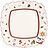 Piatto piano da pranzo Toy's Delight forma quadrata 28 cm bianco