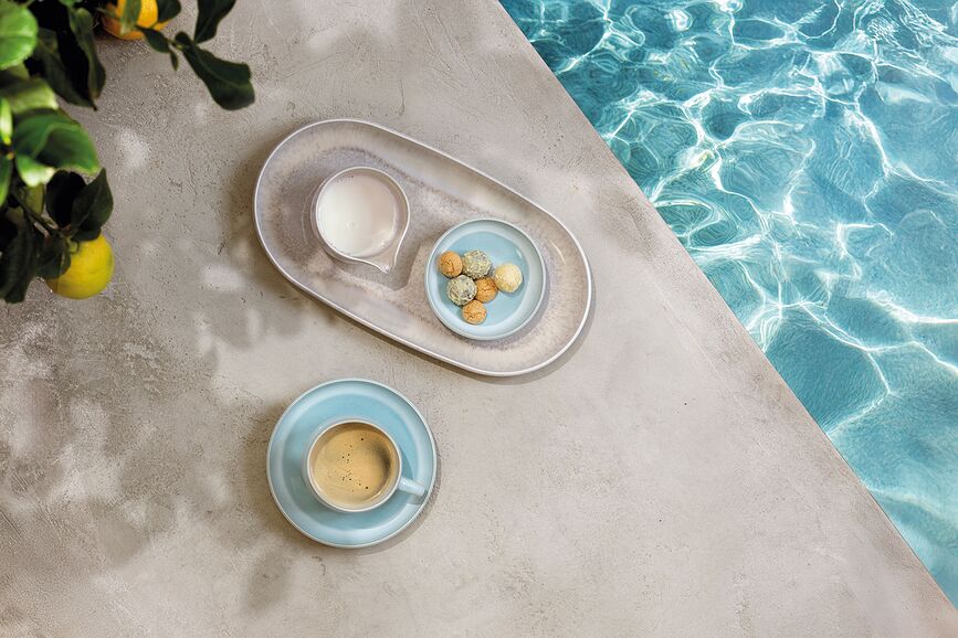 Plat de service Perlemor Sand 12 x 23 cm