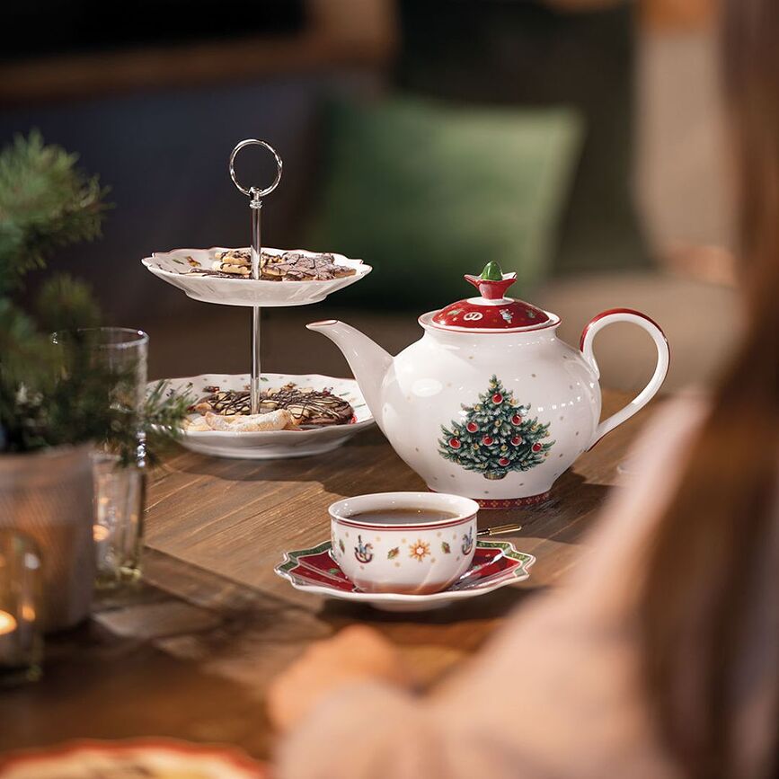 Plato para Taza Toy's Delight, blanco, con borde festoneado