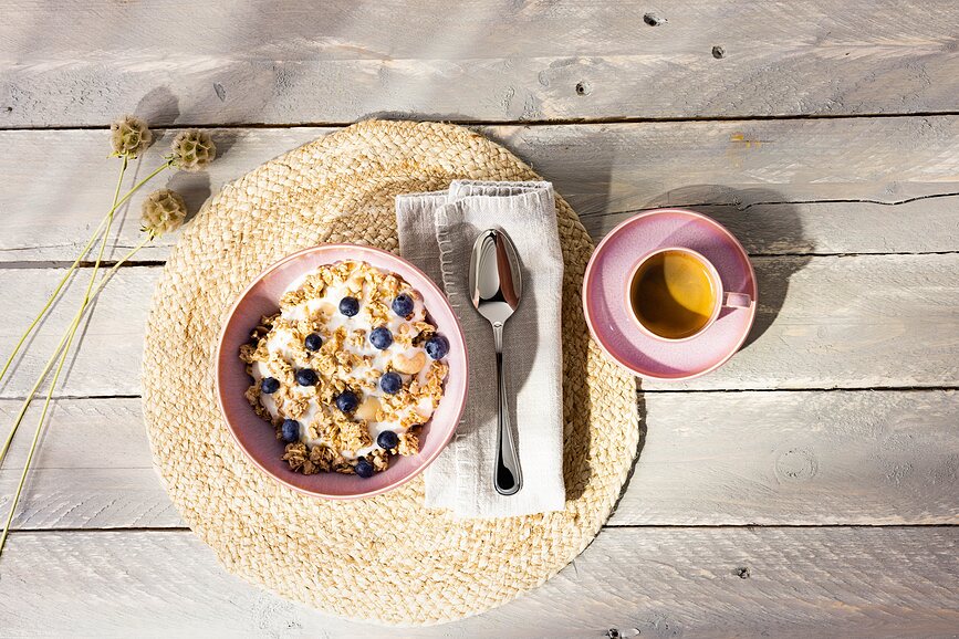 Platillo para taza de café Perlemor Coral