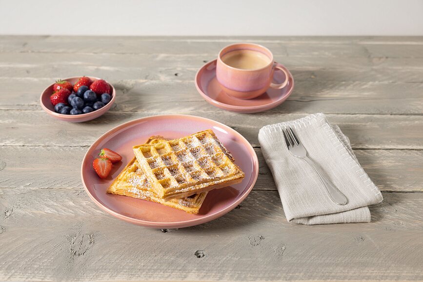 Platillo para taza de café Perlemor Coral