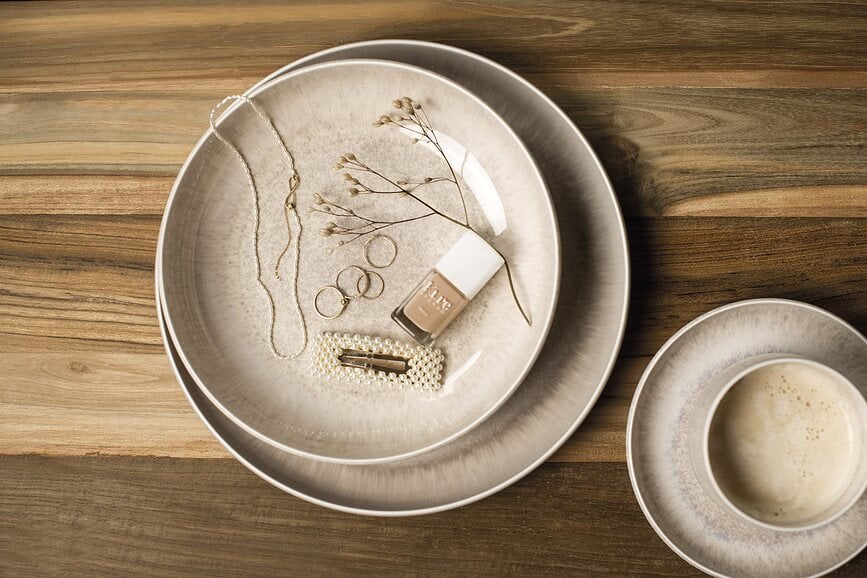 Platillo para taza de café Perlemor Sand