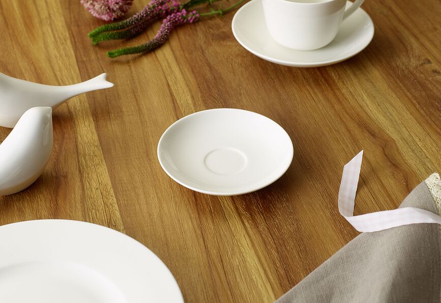 Platillo para taza de espresso, colección Twist, blanco