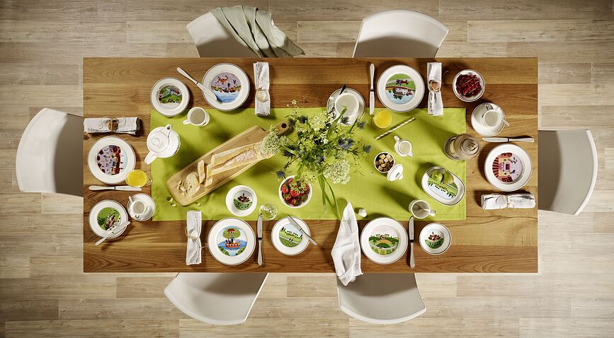 Plato de desayuno Design Naif Farmer, 21 cm