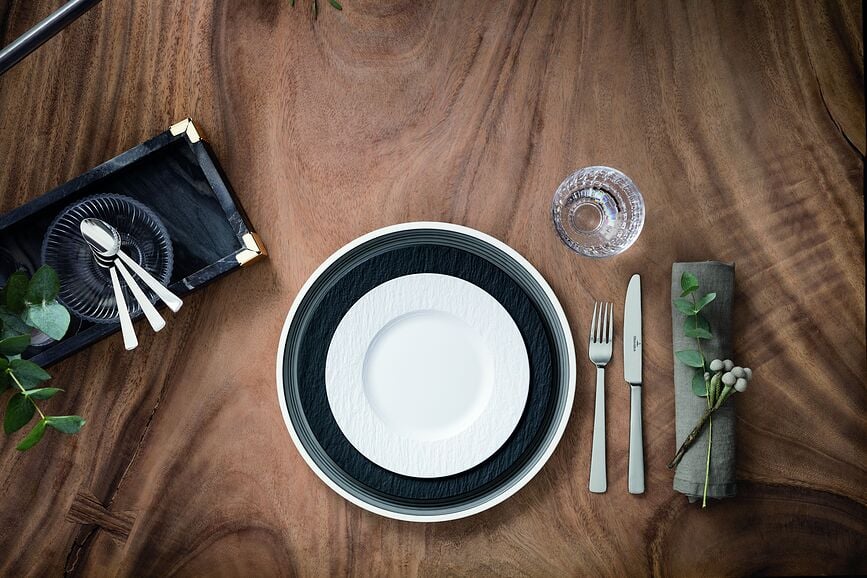 Plato de Desayuno Manufacture Rock Blanc, 22 cm, con rebaje