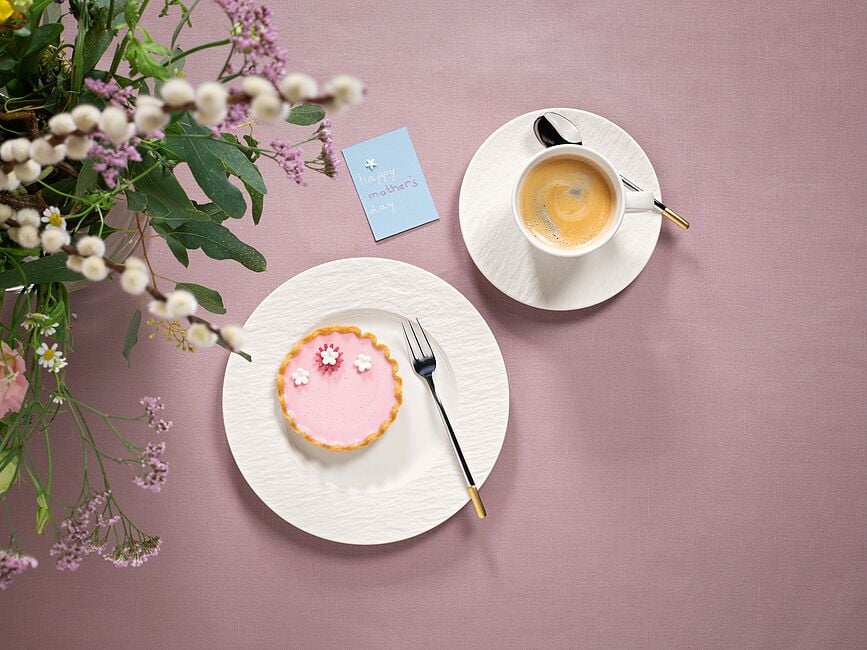 Plato de Desayuno Manufacture Rock Blanc, 22 cm, con rebaje