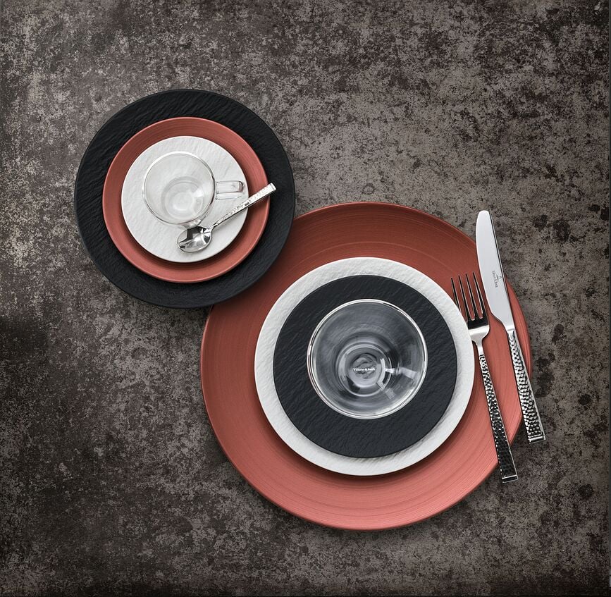 Plato de Desayuno Manufacture Rock Blanc, 22 cm, con rebaje