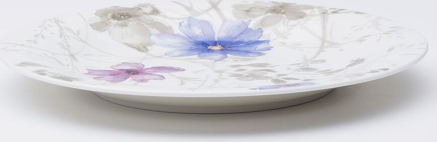 Plato de Desayuno Mariefleur Gris Basic, 21 cm, con diseño en el borde