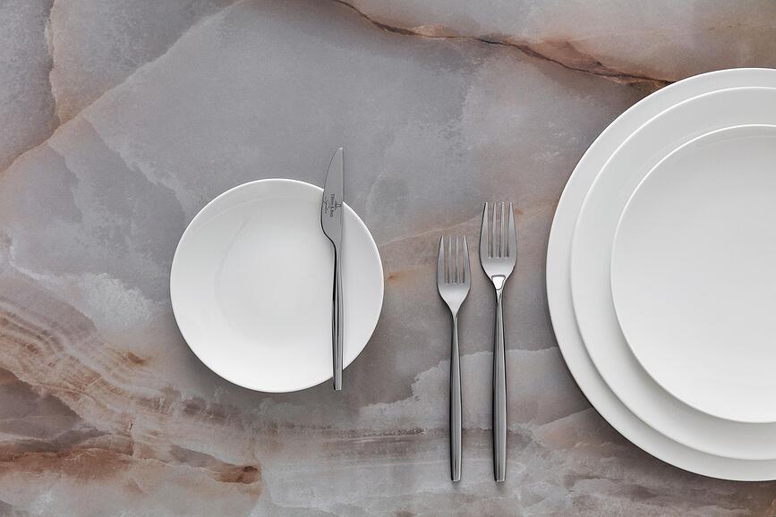 Plato de Desayuno MetroChic Blanc, 22 cm