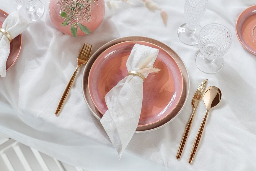 Plato de Desayuno Perlemor Coral, 24 cm