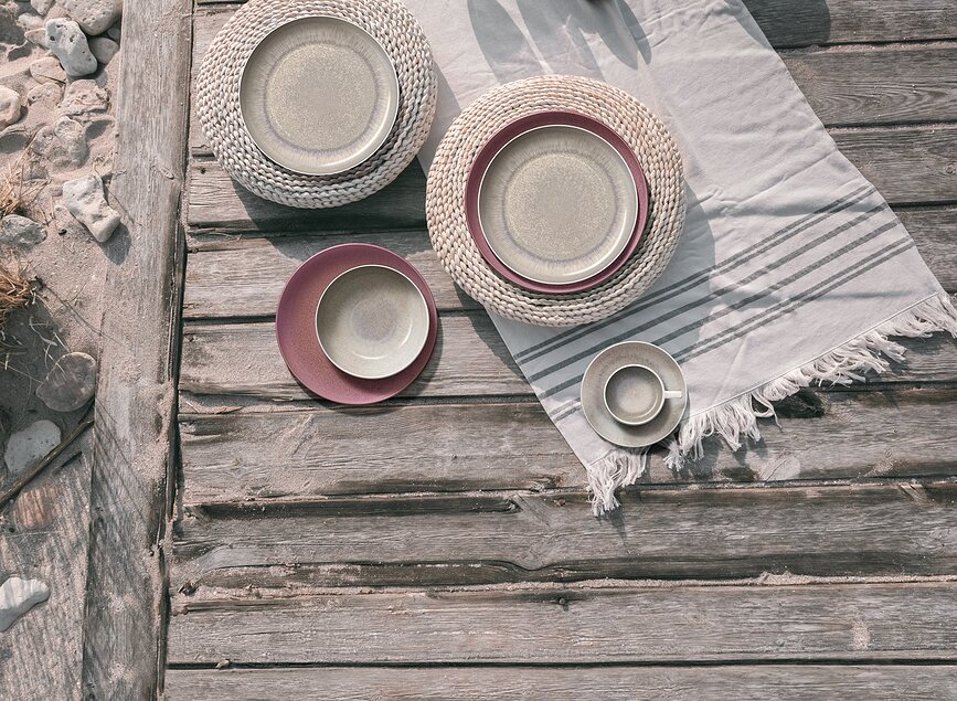 Plato de desayuno Perlemor Sand, 24 cm