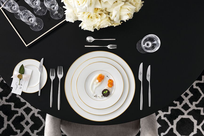 Plato de postre Anmut Gold, 16 cm