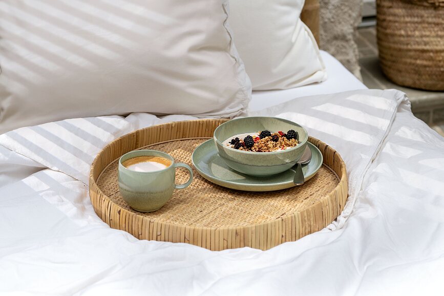 Plato de Postre Perlemor Alga, 20 cm