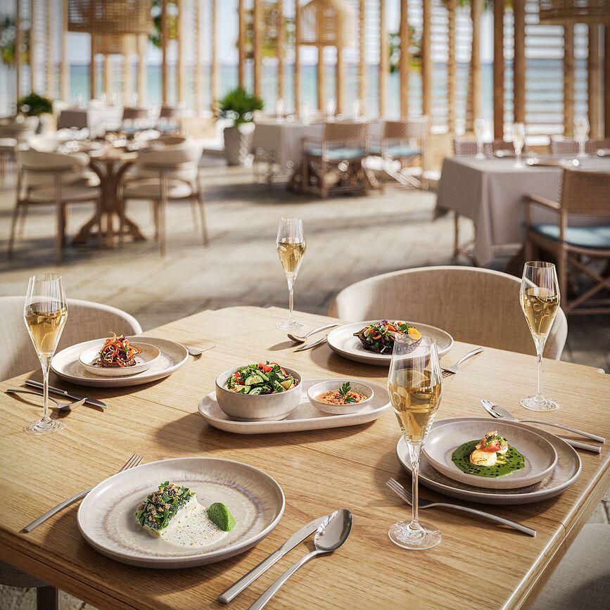 Plato de postre Perlemor Sand 16 cm