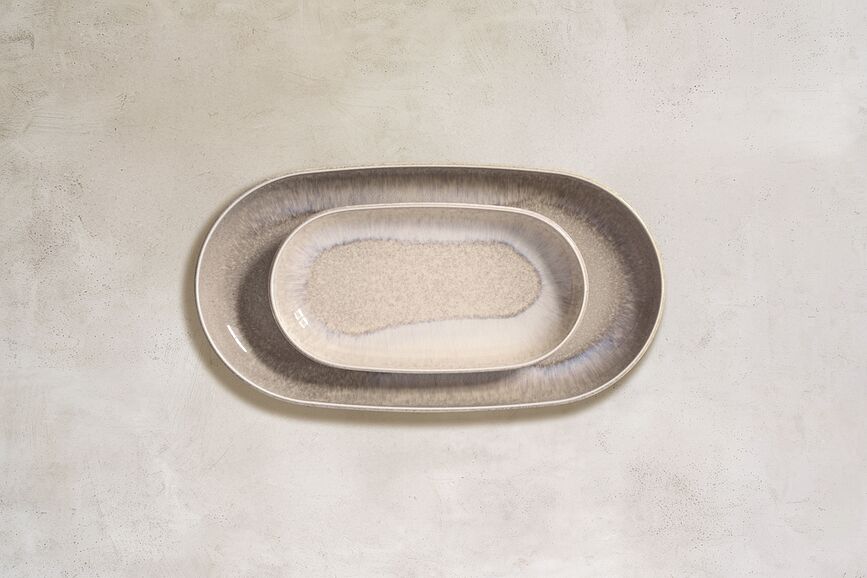 Plato de servir Perlemor Sand 18 x 34 cm