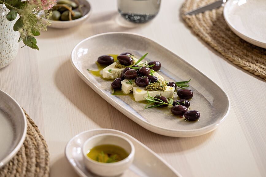 Plato de servir Perlemor Sand 18 x 34 cm