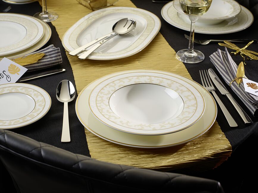 Plato hondo Ivoire, 24 cm