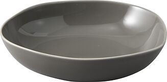 Plato hondo orgánico, color topo