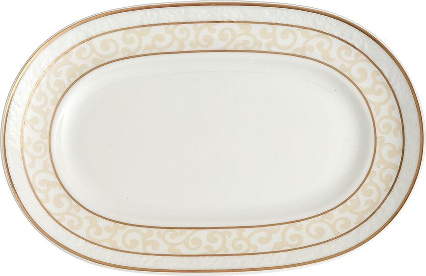 Plato Ivoire, 22 cm, para aperitivos o base para salsera