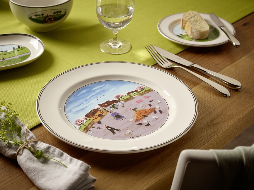 Plato Llano Design Naif Village, 27 cm