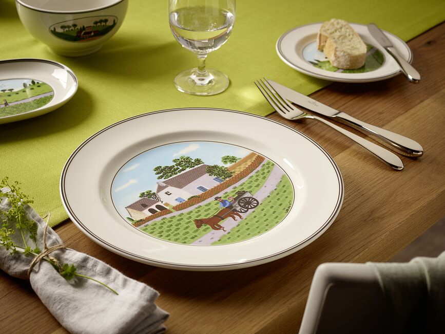 Plato Llano Design Naif Village, 27 cm