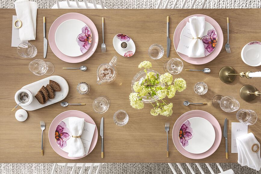 Plato Llano Rose Garden, 29 cm, con diseño