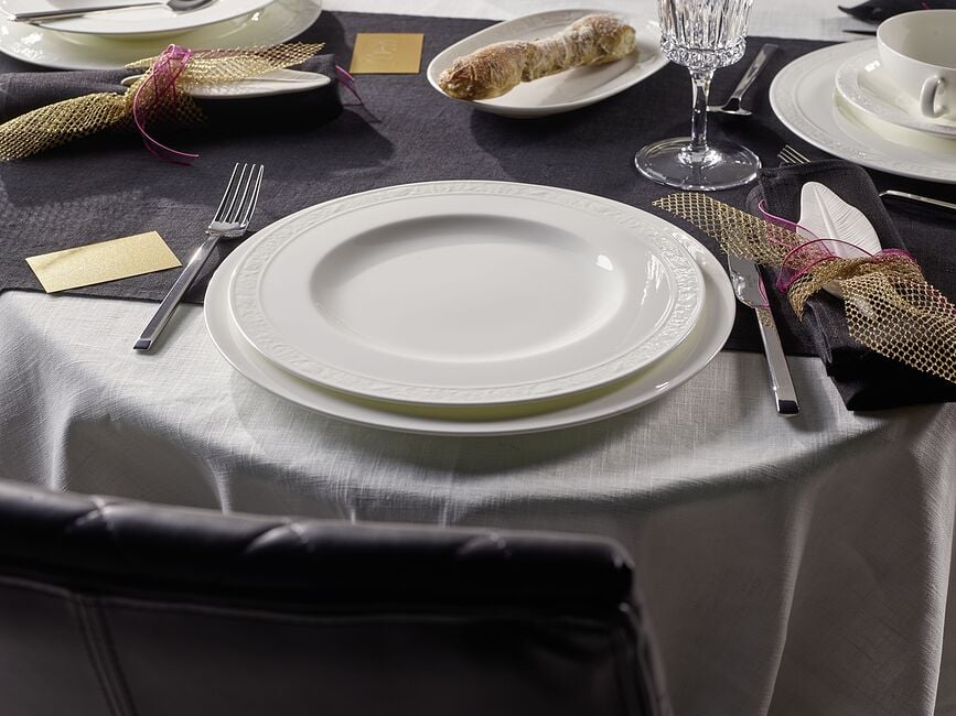 Plato Llano White Pearl, 27 cm