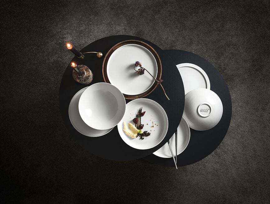 Plato de servir Iconic, 23,9 cm, blanco