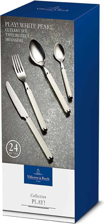 Play White Pearl Set jedilnega pribora, 24 kosov