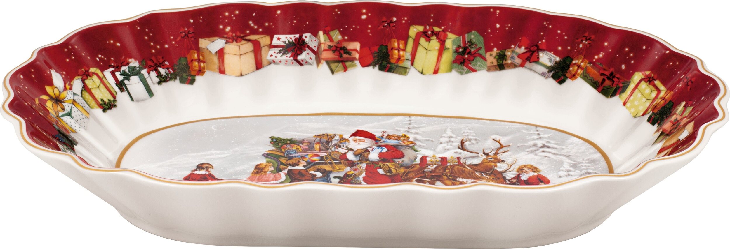 Półmisek Toy's Fantasy Santa Kids owalny 20 x 30 cm