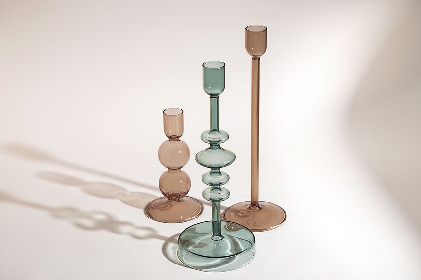 Portavelas para vela clásica Like Home Sage, 13,5 cm