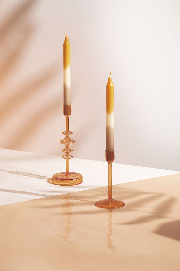 Portavelas clásico Like Home Apricot, 23,5 cm