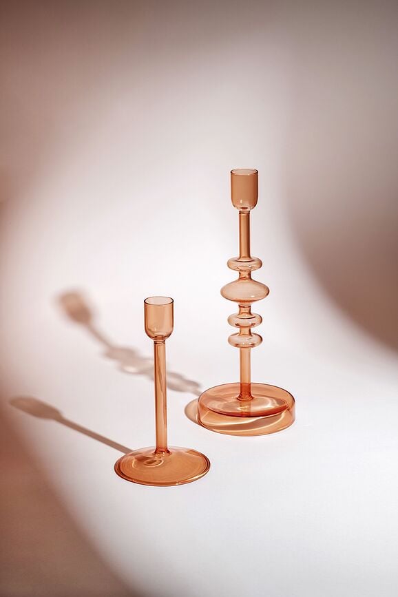 Portavelas clásico Like Home Apricot, 23,5 cm