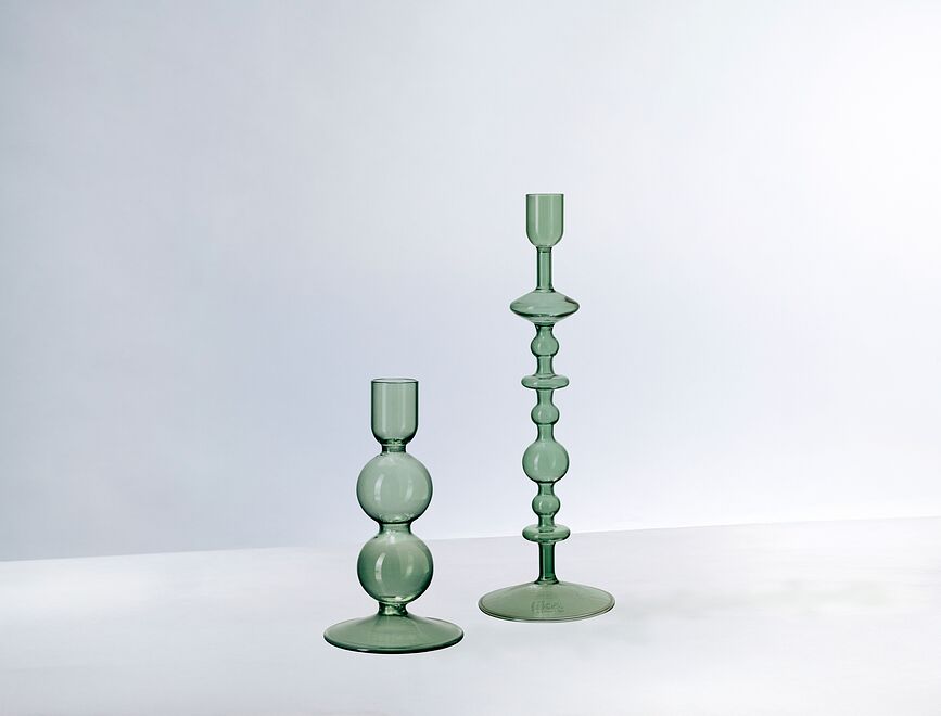 Candelabro para vela clásica Like Home Sage, 27 cm