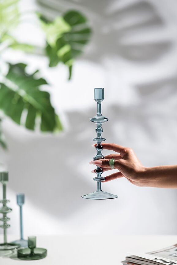 Candelabro para vela clásica Like Home Sage, 27 cm