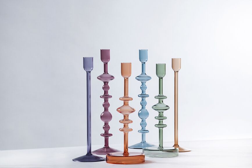 Candelabro para vela clásica Like Home Sage, 27 cm
