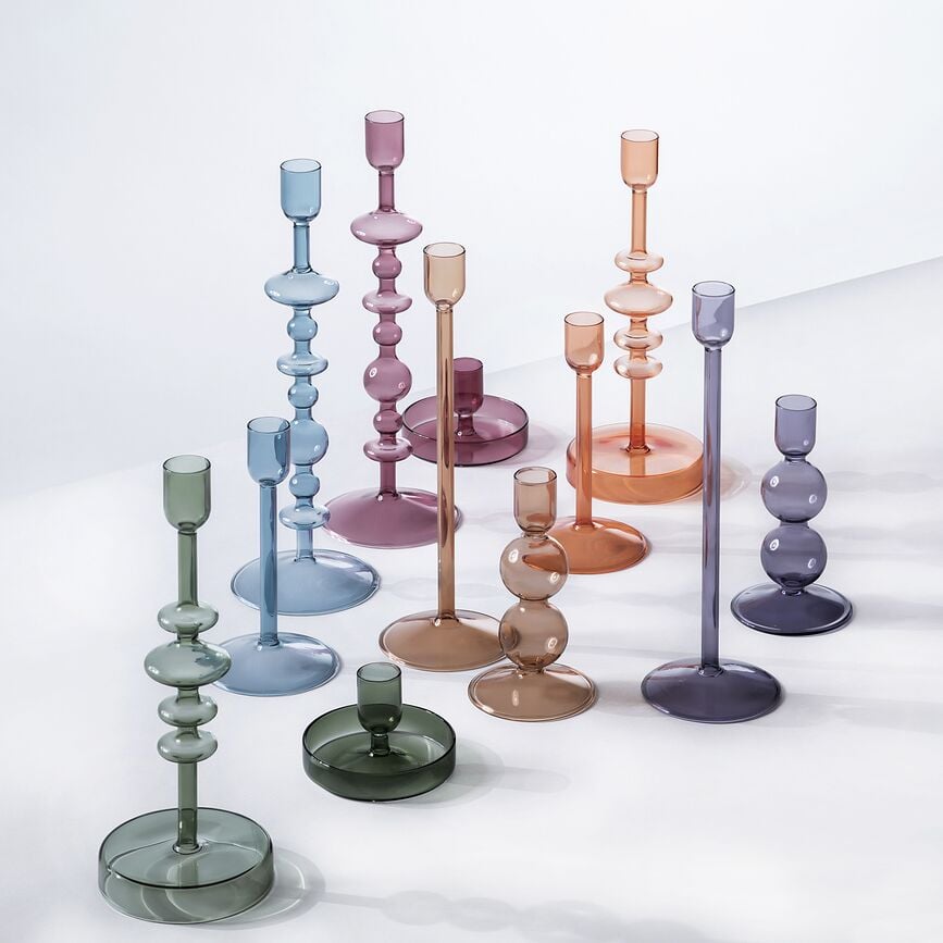 Candelabro para vela clásica Like Home Sage, 27 cm