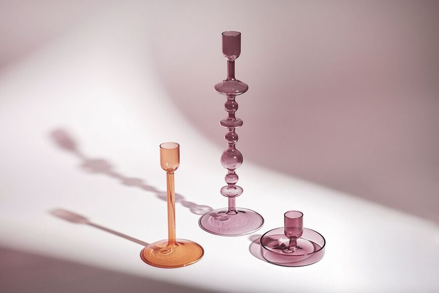 Candelabro para vela clásica Like Home Sage, 27 cm