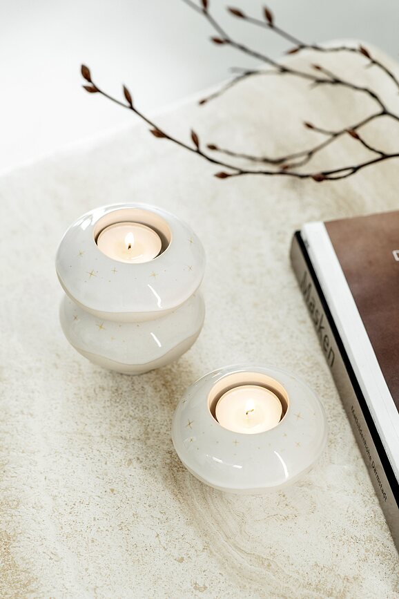 Portavelas para velas de té Winter Glow