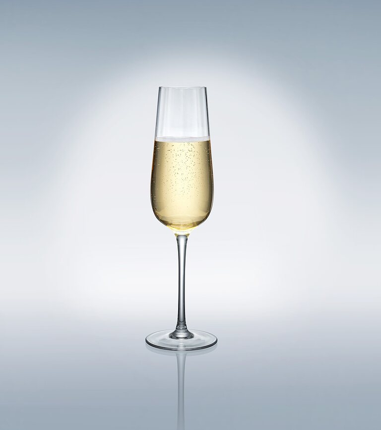 Rose Garden Flûtes à Champagne 280 ml, Lot de 4