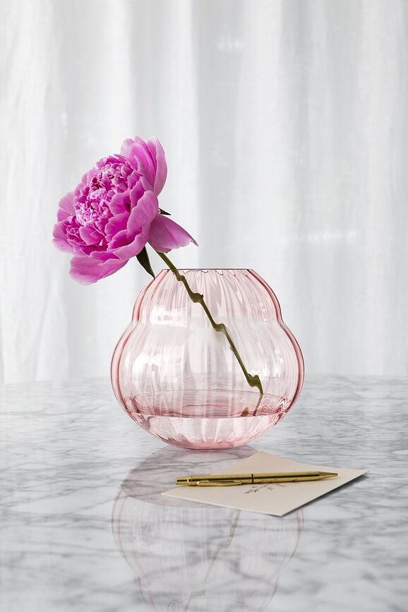 Rose Garden Home Vaza ili Svijećnjak 17 cm roza