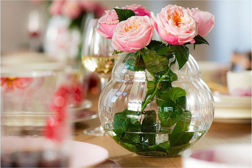 Rose Garden Home Vaza ili Svijećnjak 17 cm roza