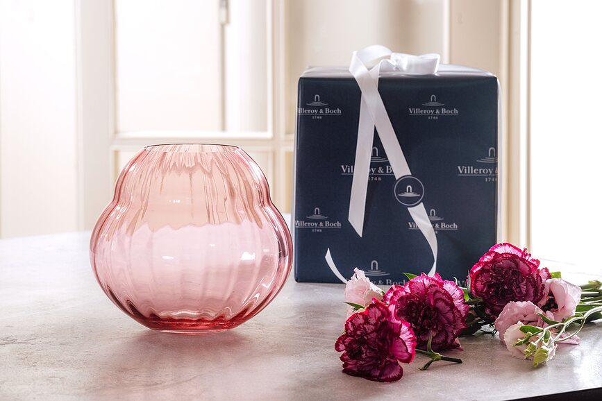 Rose Garden Home Vaza ili Svijećnjak 17 cm roza