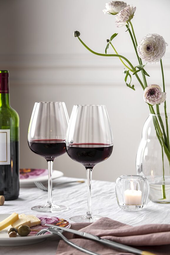 Rose Garden Kozarci za rdeče vino, 590 ml, 4 kosi