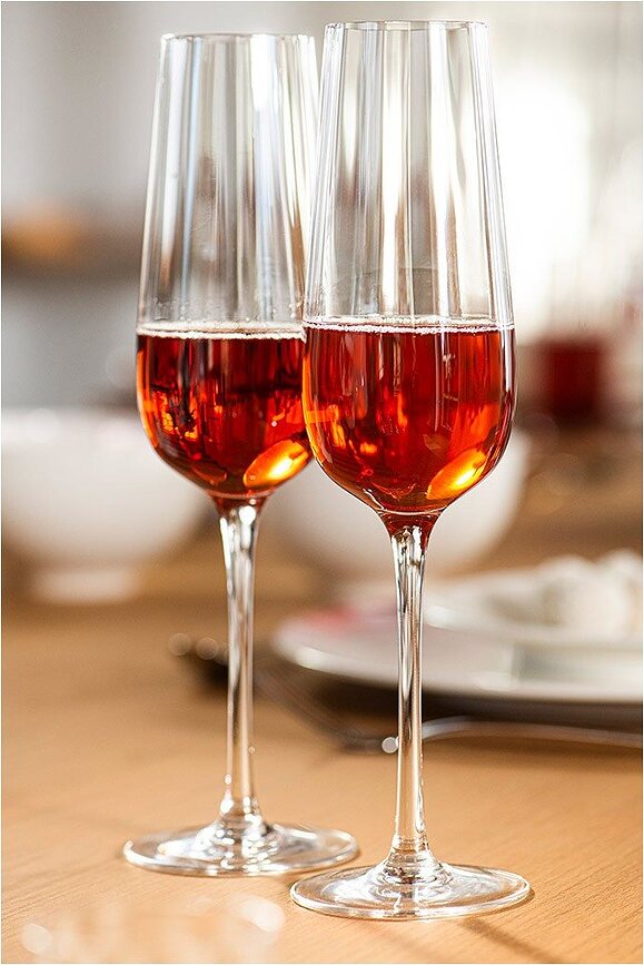 Rose Garden Kozarci za šampanjec, 280 ml, 4 kosi