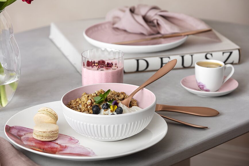 Rose Garden Krožniček za skodelico za espresso, rožnat