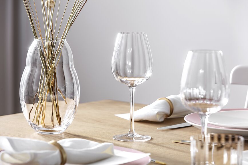 Rose Garden Verres à Vin Blanc 430 ml, Lot de 4