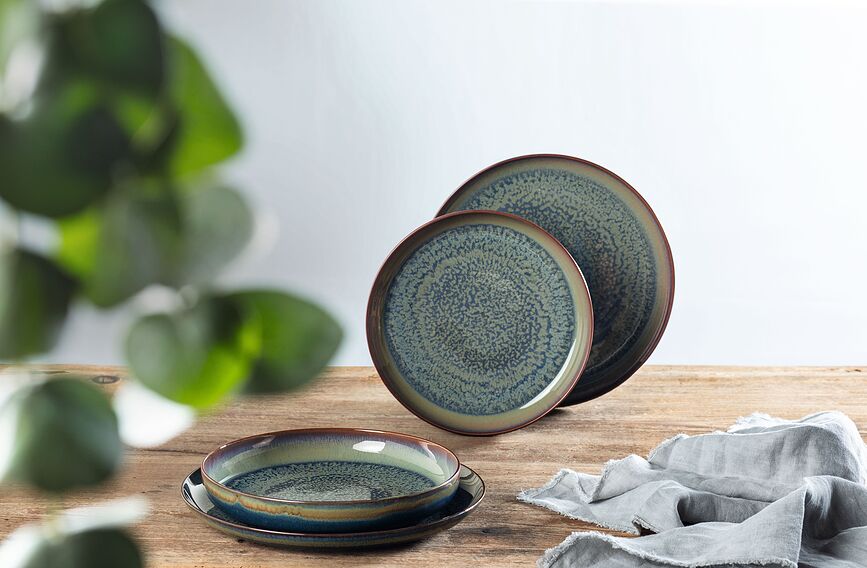 Set de Platos Crafted Breeze, llanos y hondos, Set de 4 piezas